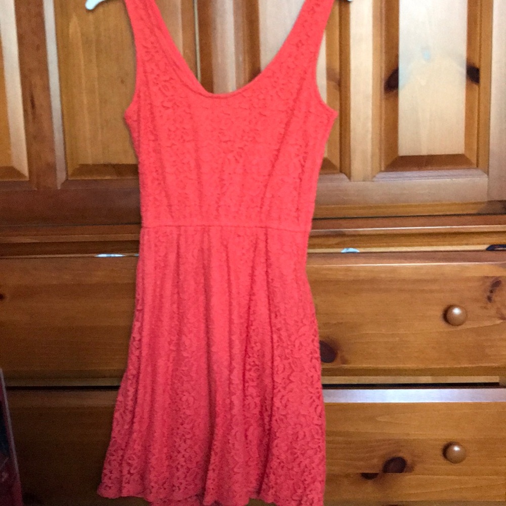 orange lace sun dress size xs